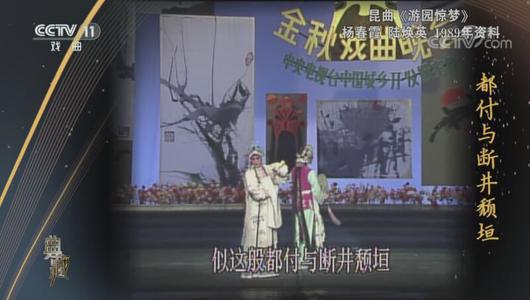 昆曲《游园惊梦》选段 杨春霞,陆焕英主演