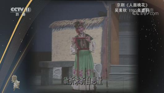 京剧《人面桃花》选段 吴素秋主演