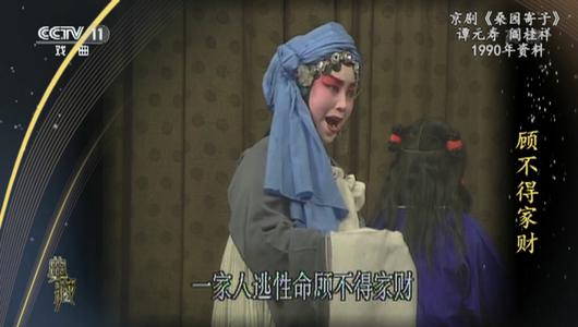 京剧《桑园寄子》选段 谭元寿,阎桂祥主演